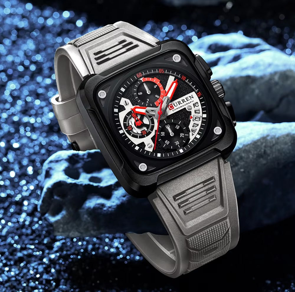 CURREN 8461 Men's Rubber Straps Watch