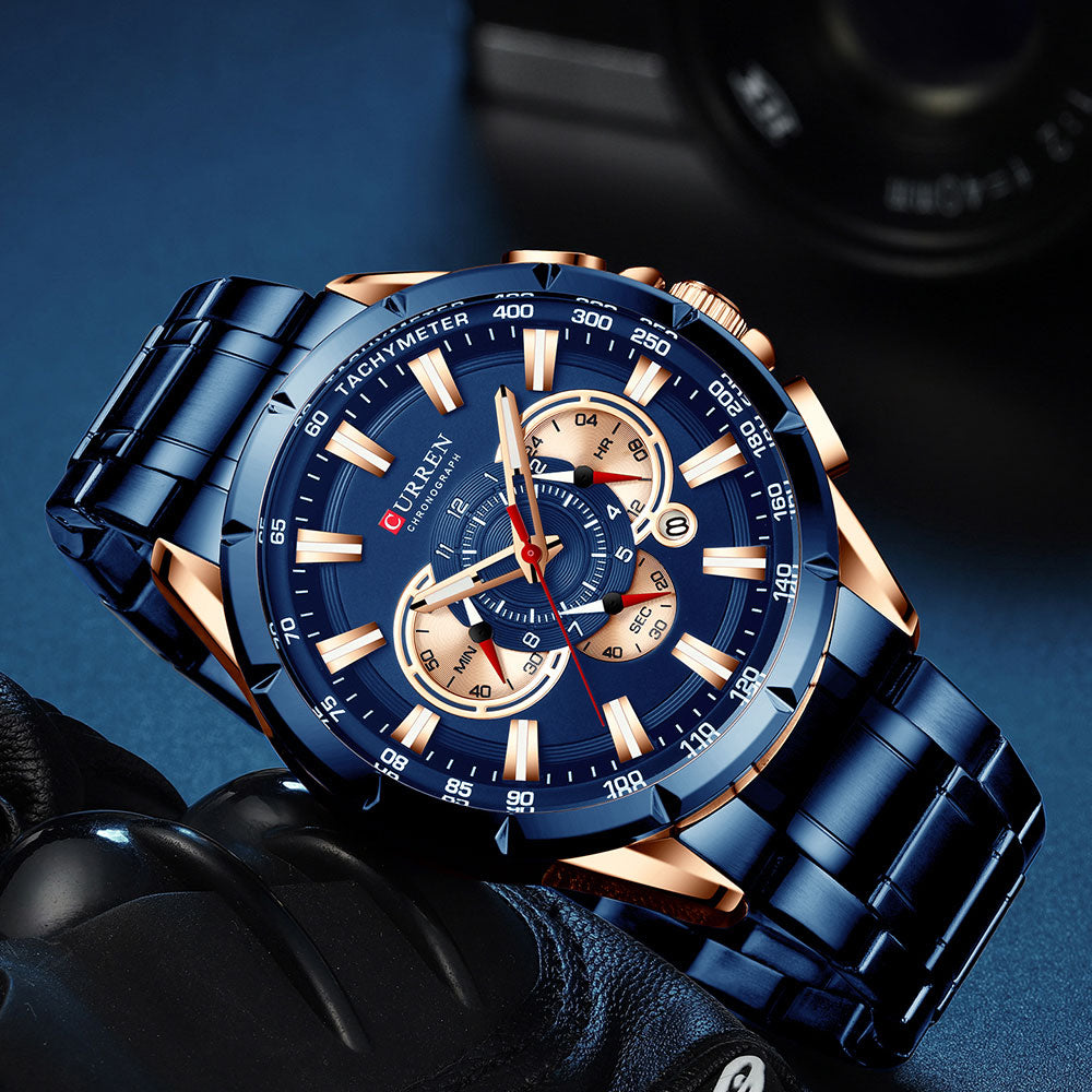 CURREN Couples Stainless Steel Watch