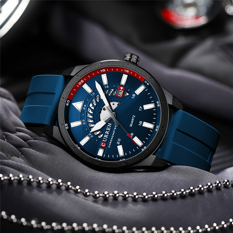 CURREN 8421 Men's Rubber Straps Watch
