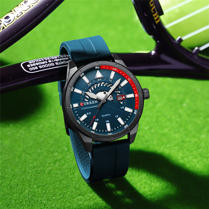 CURREN 8421 Men's Rubber Straps Watch
