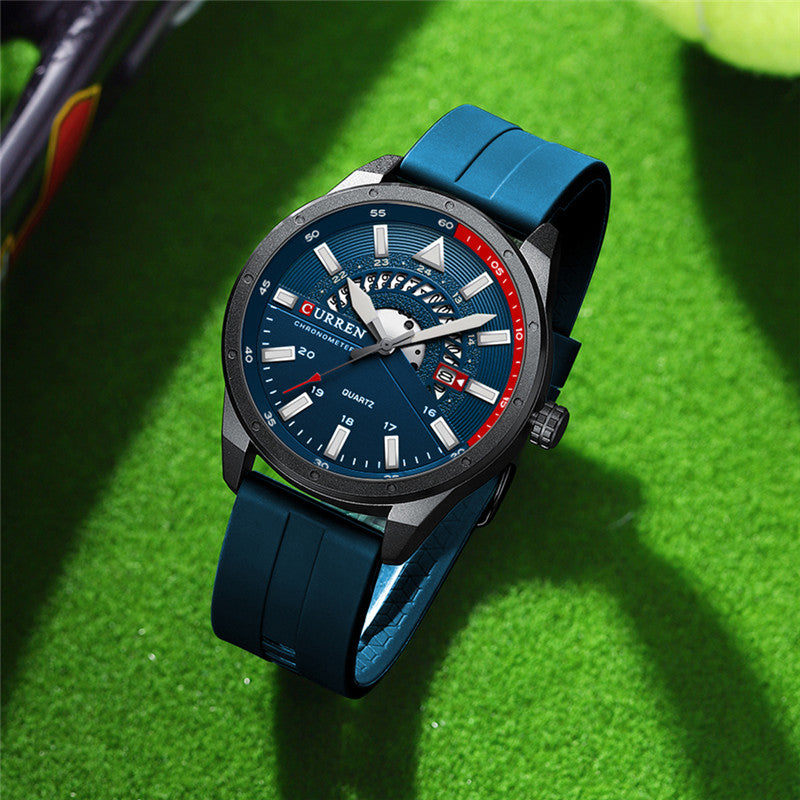 CURREN 8421 Men's Rubber Straps Watch