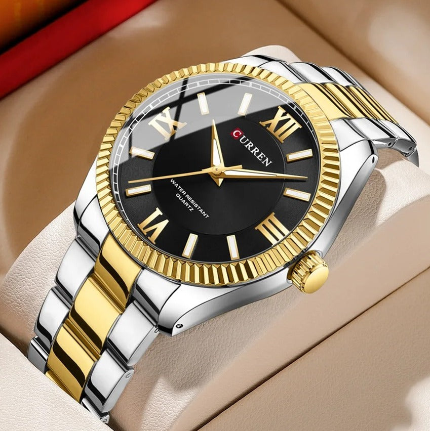 CURREN Couples Stainless Steel Watch