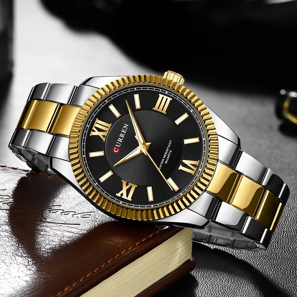 CURREN Couples Stainless Steel Watch
