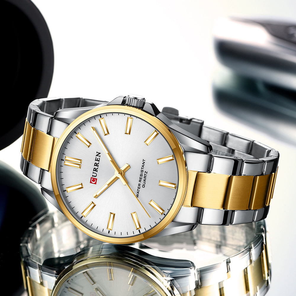 CURREN Couples Stainless Steel Watch