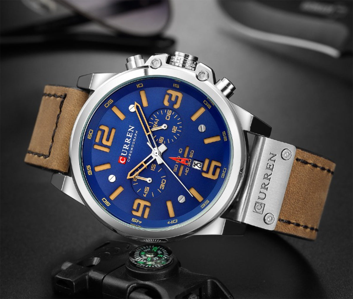 CURREN 8314 Men's Leather Straps Watch