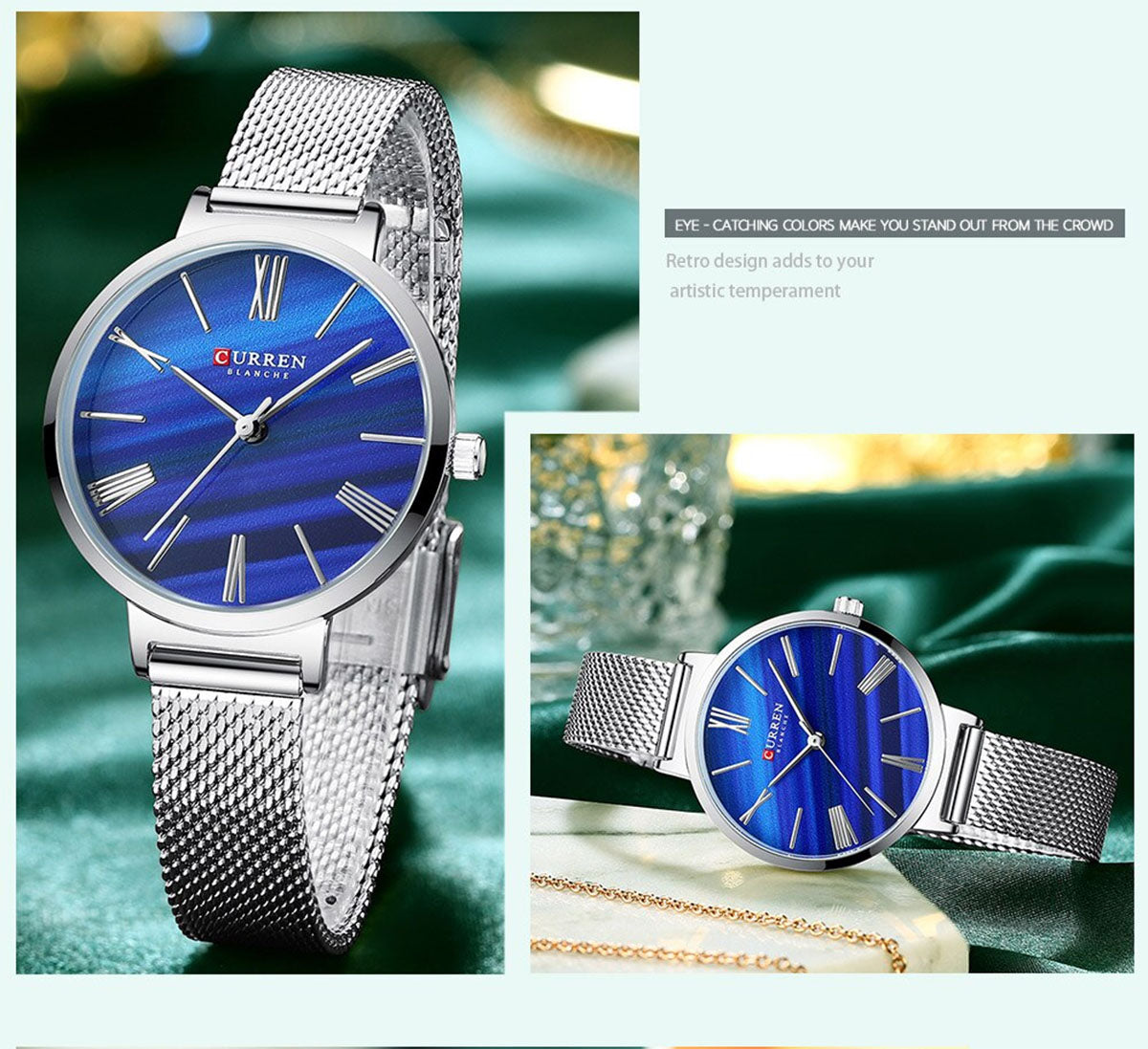 CURREN 9076 Women's Stainless Steel Watch