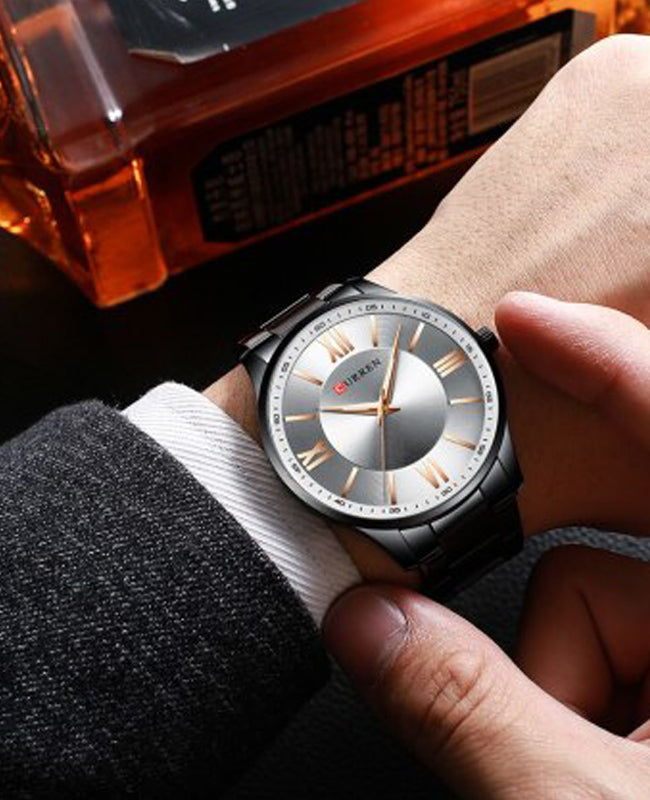 CURREN Couples Stainless Steel Watch