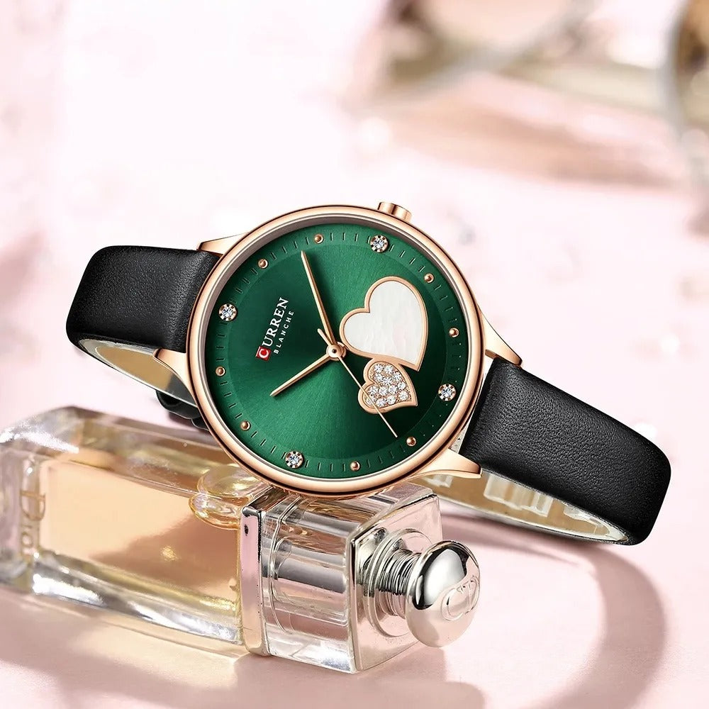 CURREN 9077 Women's Leather Straps Watch