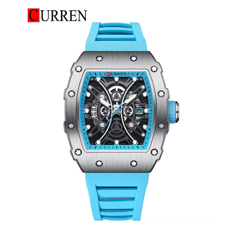 CURREN 8438 Men's Rubber Straps Watch