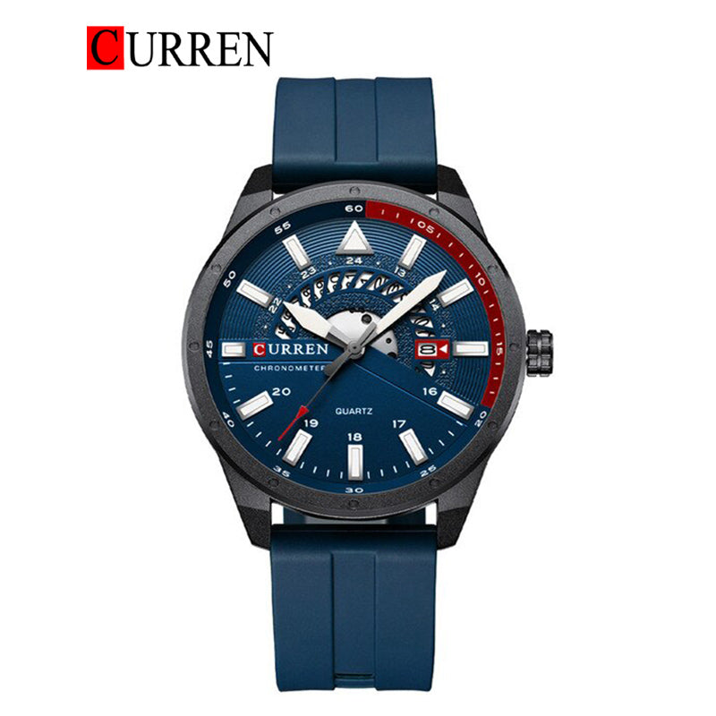 CURREN 8421 Men's Rubber Straps Watch
