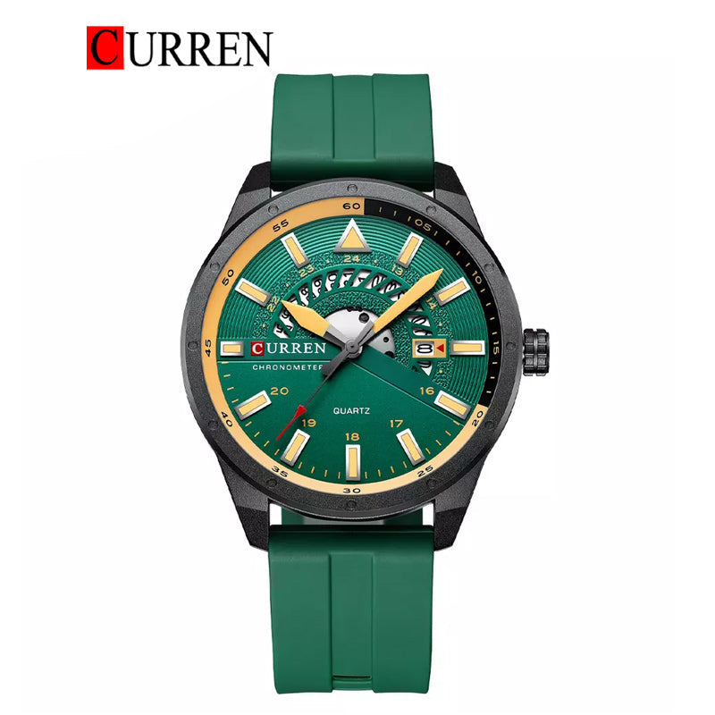 CURREN 8421 Men's Rubber Straps Watch