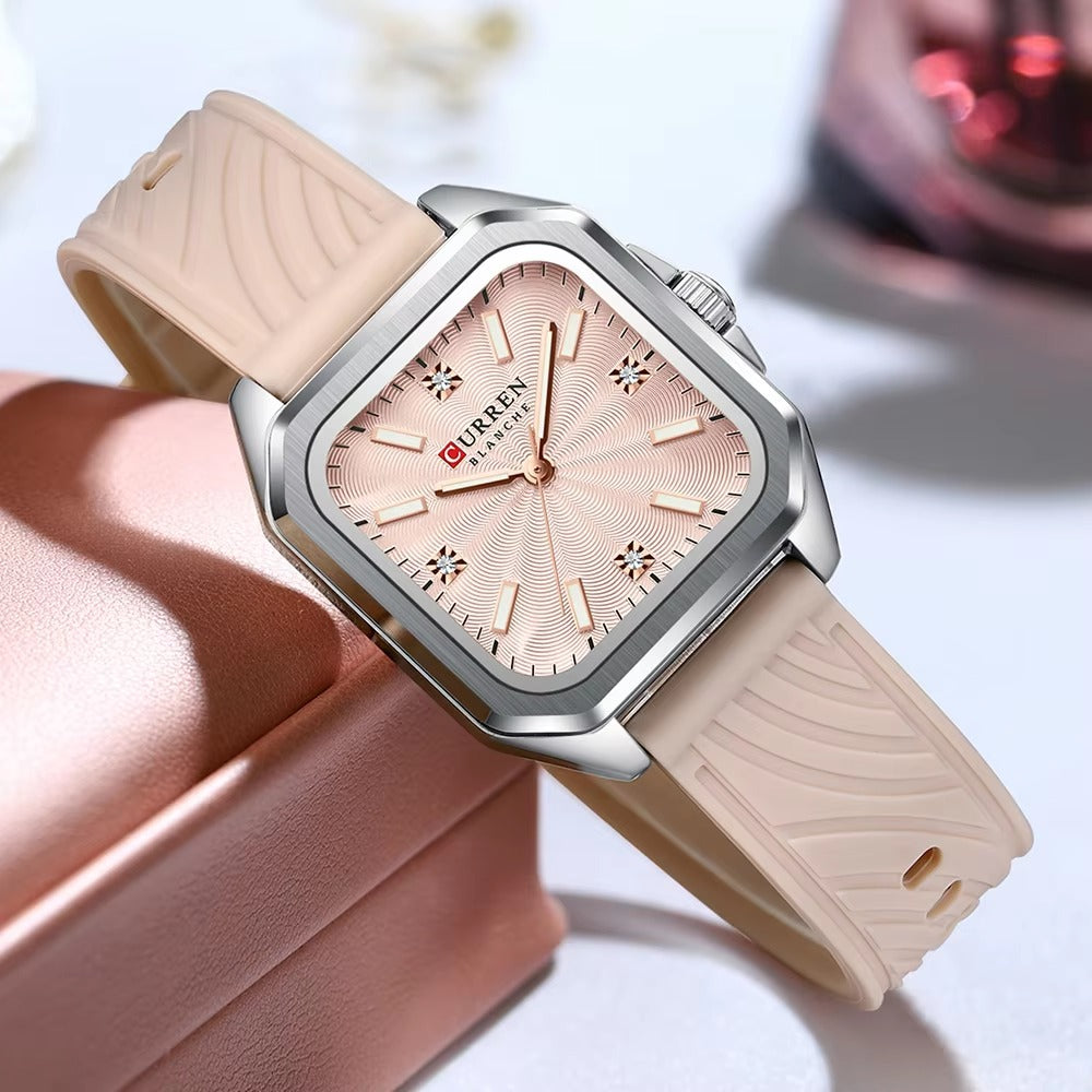 CURREN 9113 Women's Rubber Straps Watch