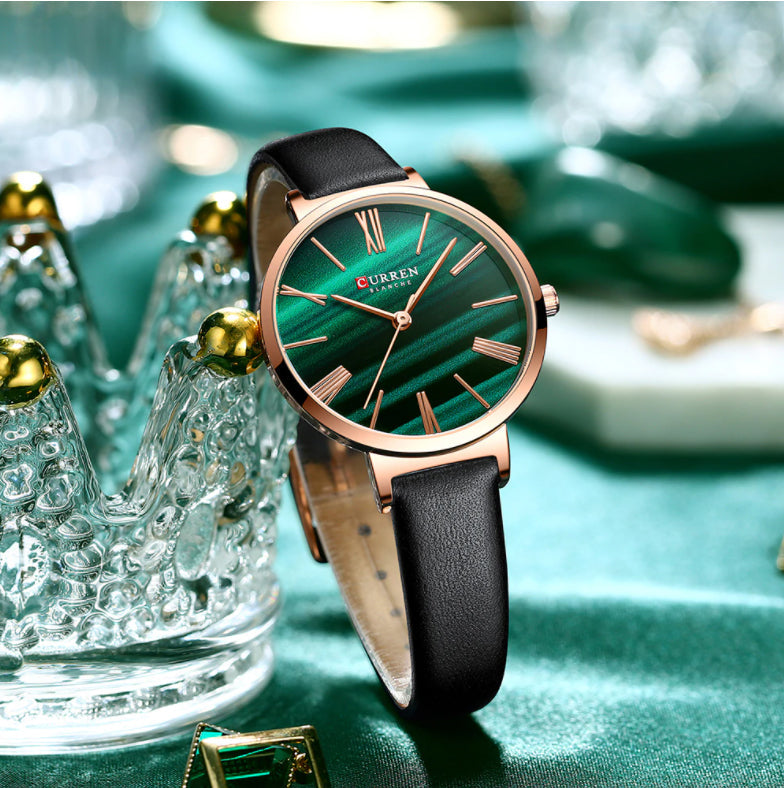 CURREN 9076 Women's Leather Straps Watch