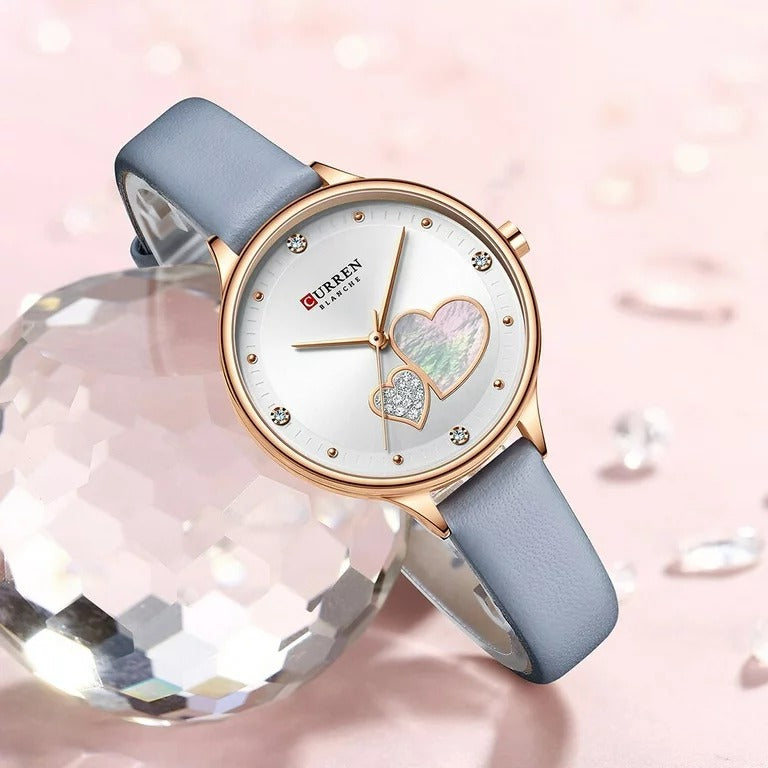 CURREN 9077 Women's Leather Straps Watch