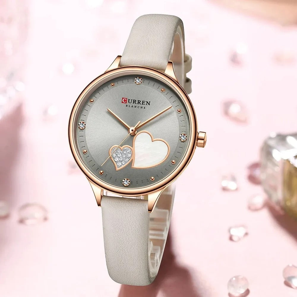 CURREN 9077 Women's Leather Straps Watch