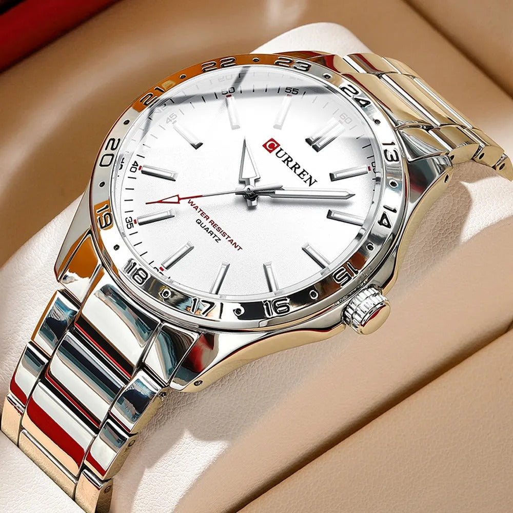 CURREN Couples Stainless Steel Watch