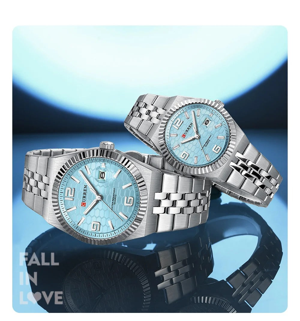 CURREN New Arrival Couples Stainless Steel Watch