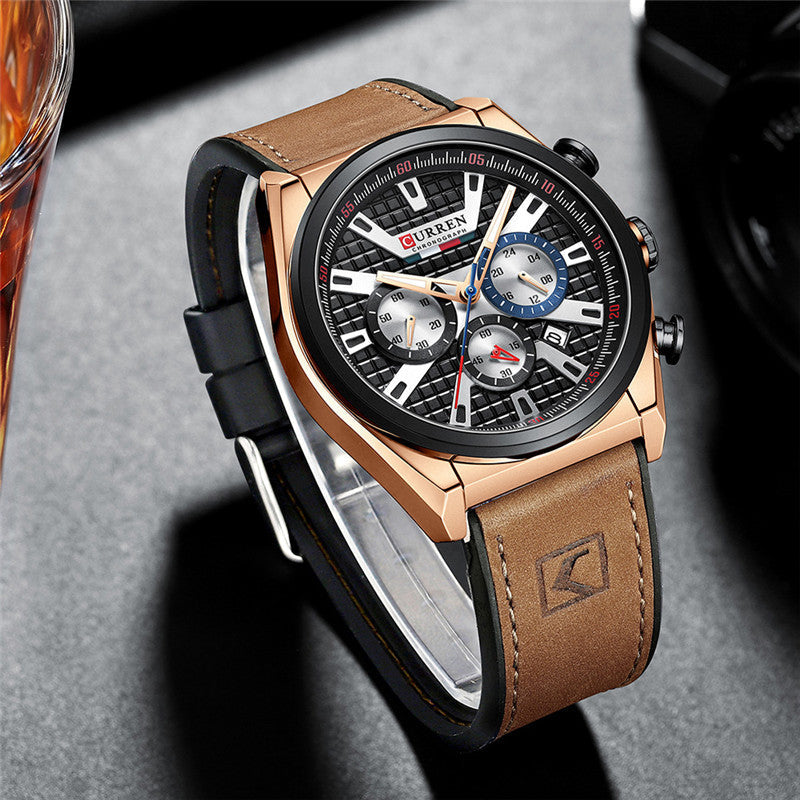 CURREN 8392 Men's Rubber Straps Watch