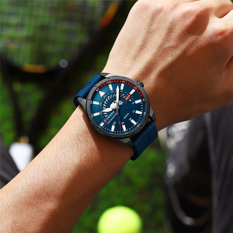 CURREN 8421 Men's Rubber Straps Watch