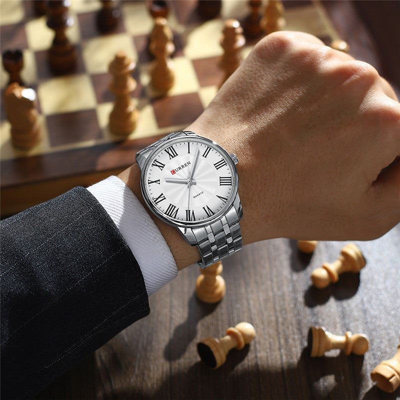 CURREN Couples Stainless Steel Watch