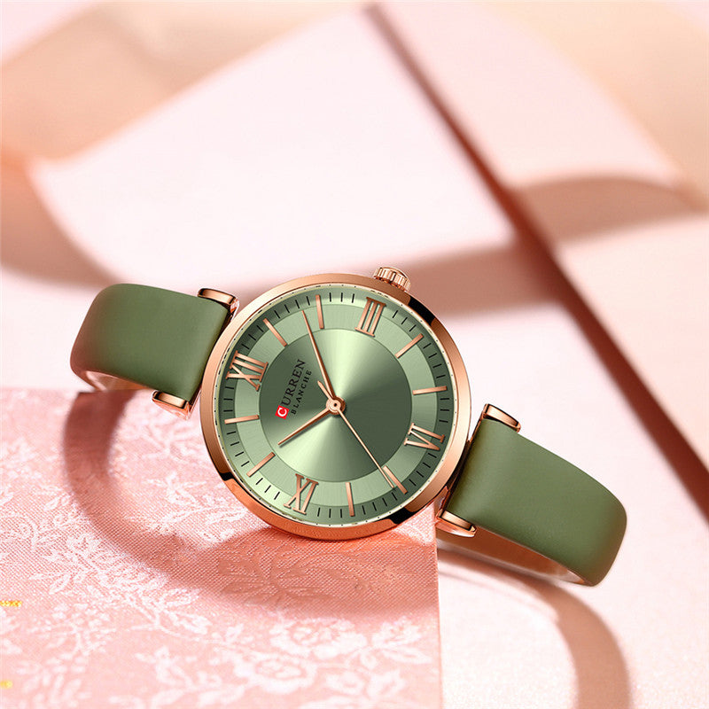 CURREN 9079 Women's Leather Straps Watch