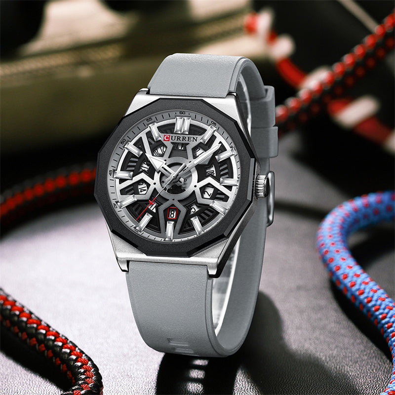 CURREN 8437 Men's Rubber Straps Watch