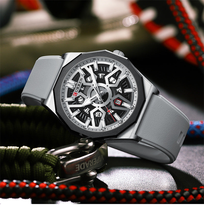 CURREN 8437 Men's Rubber Straps Watch