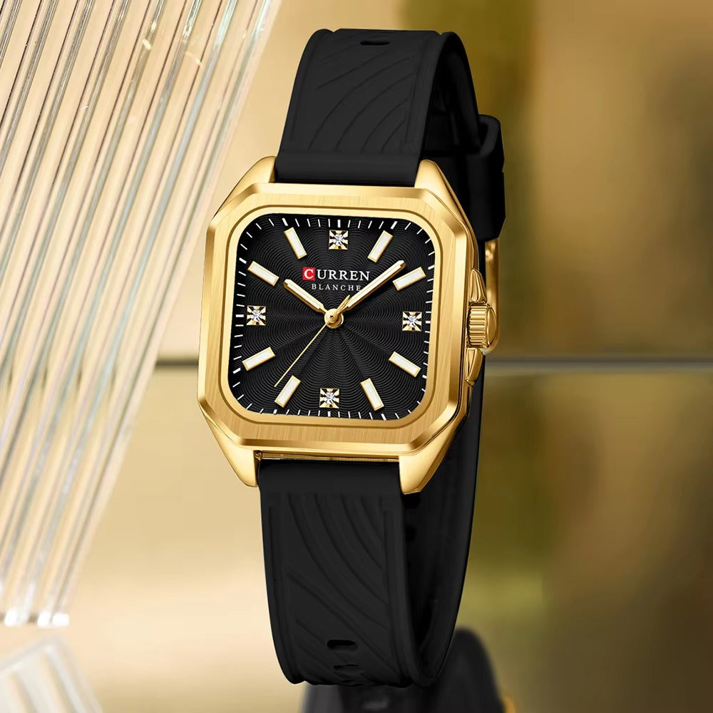 CURREN 9113 Women's Rubber Straps Watch