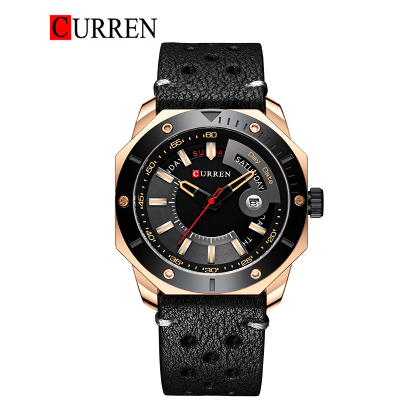 CURREN 8344 Men's Leather Straps Watch