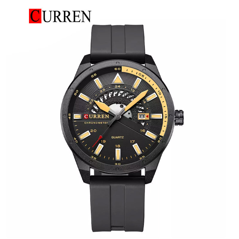 CURREN 8421 Men's Rubber Straps Watch