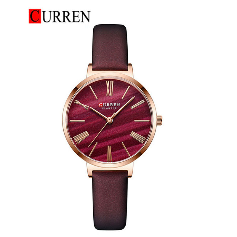 CURREN 9076 Women's Leather Straps Watch